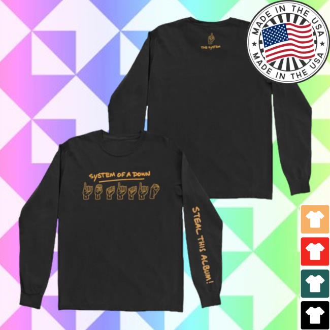 Official System Of A Down Clothing Merch Store Shop System Of A Down Sign Language Long Sleeve Tee Shirt SystemOfADown