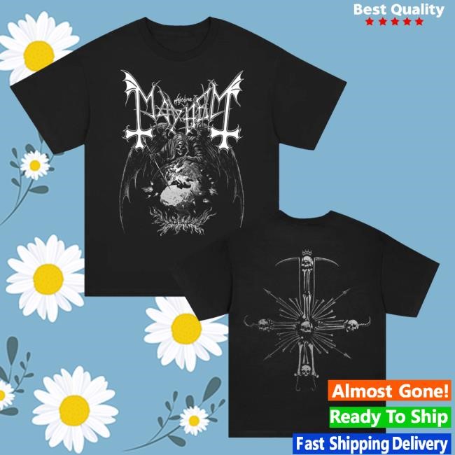 Official Mayhem Band World On Fire Hot Shirt (Black)