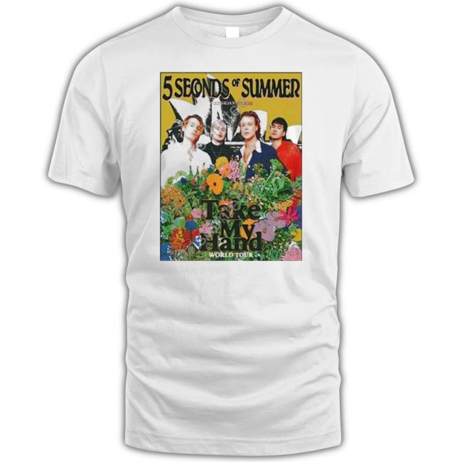 5sos merch 5 seconds of summer Australia 2022 take my hand world tour Tee Shirt