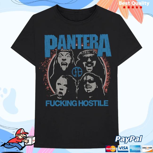 Official Pantera Merch Store Shop Pantera Four Face Hostile T Shirt