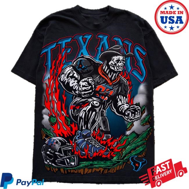 Official Warren Lotas Merch Shop Houston Texans Big Texan Top Shirt - Black NFL