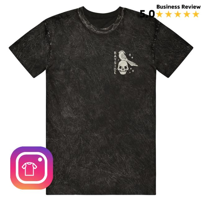 Official Bayside Merch Bury Me Mineral Black Tshirt
