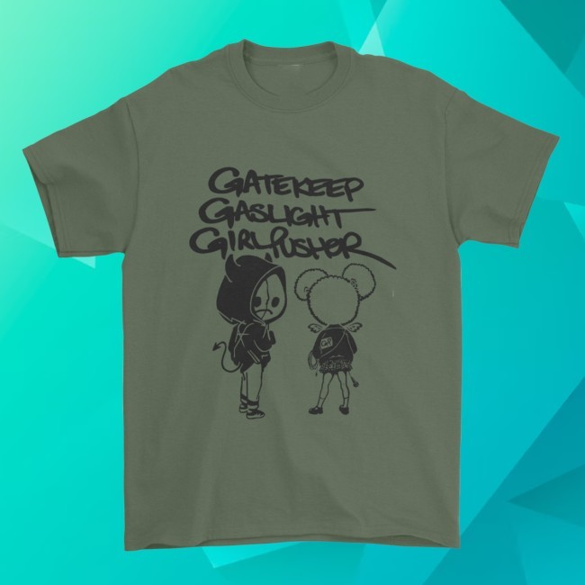 Music Bidness Tee - Military Green Girlpusher New Tee
