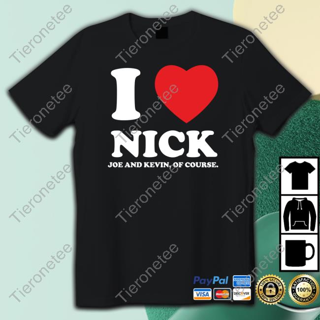 Jonas Brothers Merch I Heart Nick Hooded Sweatshirt Kevin And Joe Of Course