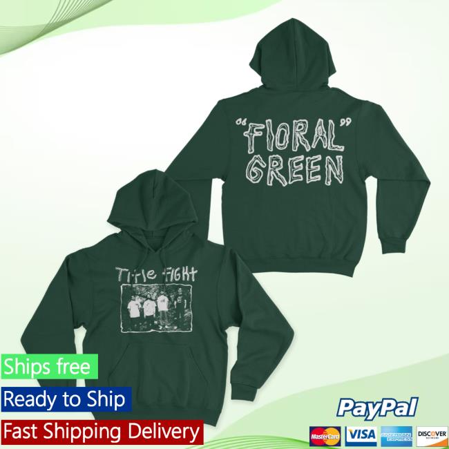 Official Free Divide Merch Title Fight Floral Green Promo Hoodie