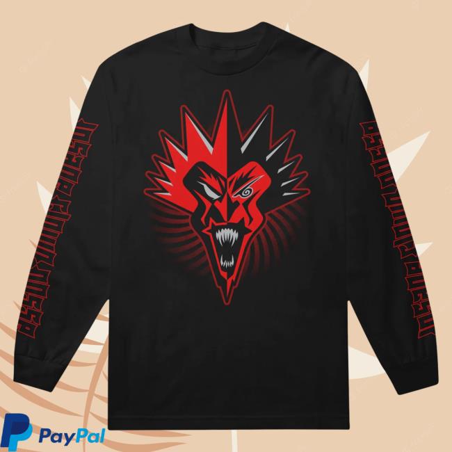 Official Icp Merch Clothing Store Insane Clown Posse Hypnotic Red Fearless Fred Black Long Sleeve Shirt 2023