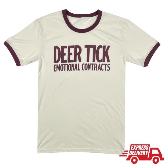 Official Hellomerch Deer Tick Emotional Contracts Ringer T Shirt Hello Merch