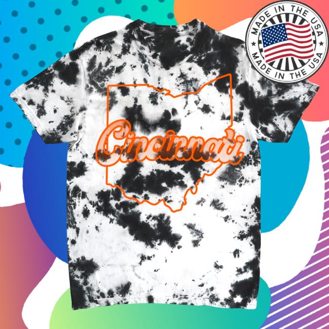 Official Ohio Clothing Merch Cleveland Tie Dye T-Shirt Black Ohioclothing Tie-dye
