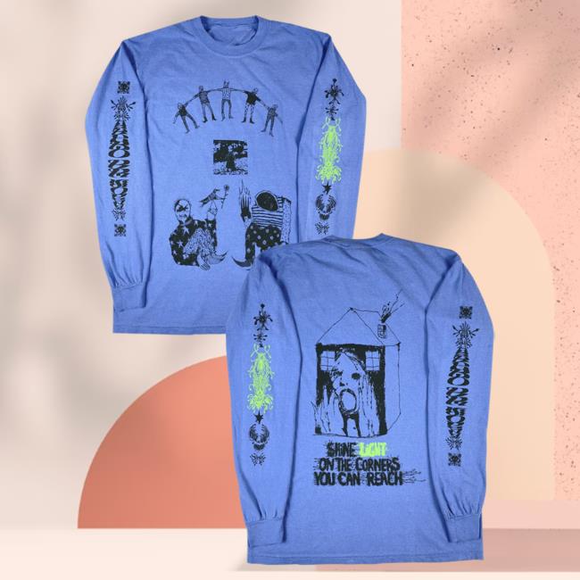 Official Hello Merch Indigo De Souza Shine Light Flo Blue L/S Tee (Indigo X The.Mall.At.Christmas Collab) HelloMerch