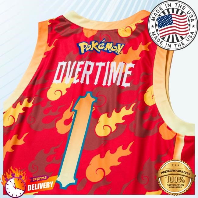 Official Overtime Tv Merch Store Shop OTE | Pokémon City Reapers Charizard Jersey Popover Shirt OvertimeTv
