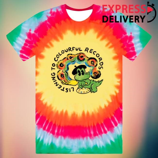Official Doom Records Merch Store Shop King Gizzard and The Lizard Wizard Listening To Colourful Records New Shirt Tie Dye