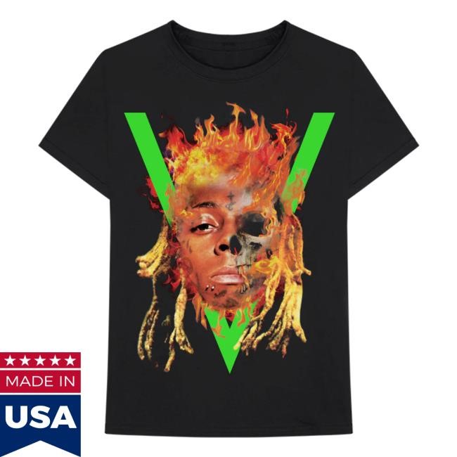Lil Wayne Face Flames Tee Shirt Lil Wayne Merch