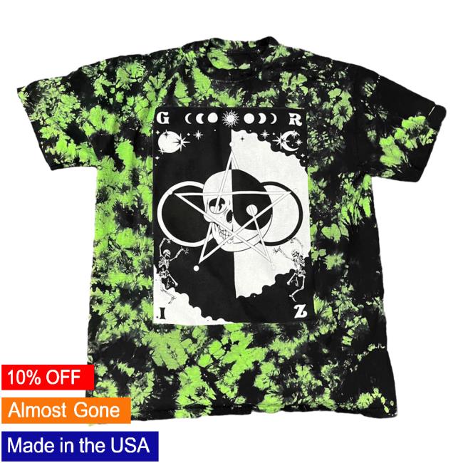 Official My Name Is Griz Merch Shop GRiZ Half Dead T-Shirt Slime Time Green Tie Dye MynameisGriz Store Tie-Dye