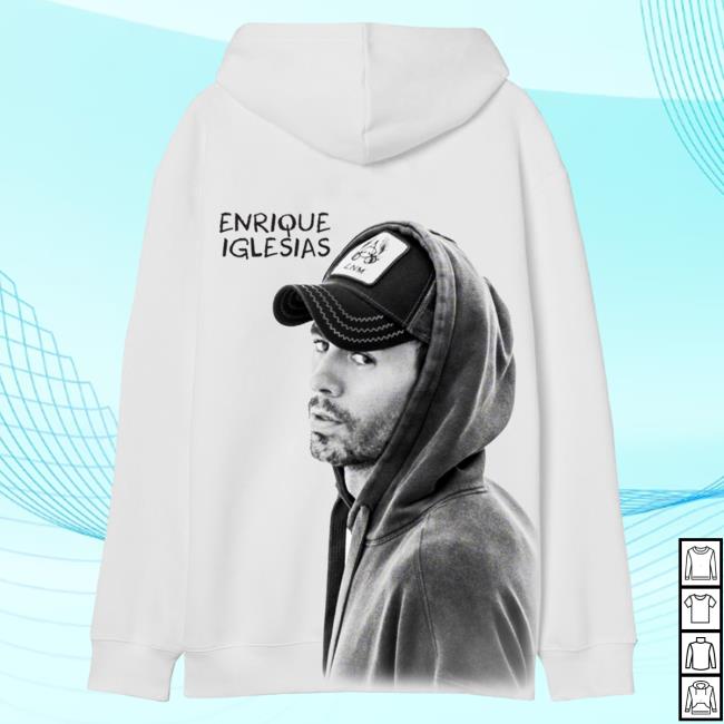 Enrique Iglesias Merch Portrait Enrique Iglesias Zip Up Pullover Hoodie EnriqueIglesias
