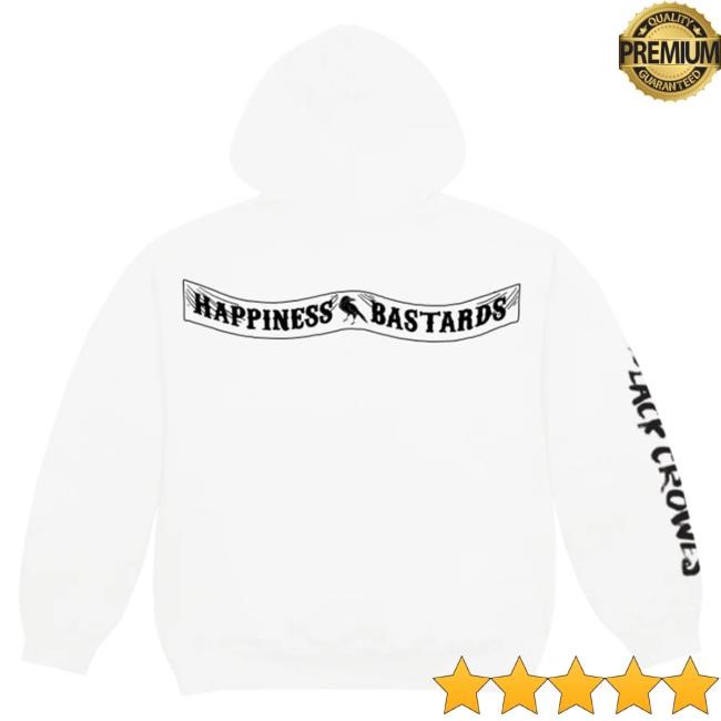 Official The Black Crowes Big Crowe White Pullover Hoodie TheBlackCrowes