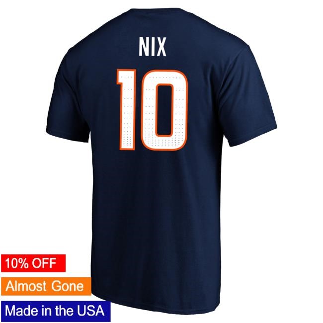 Men's Fanatics Bo Nix Navy Denver Broncos Big & Tall Player Name & Number Shirts DenverBroncos