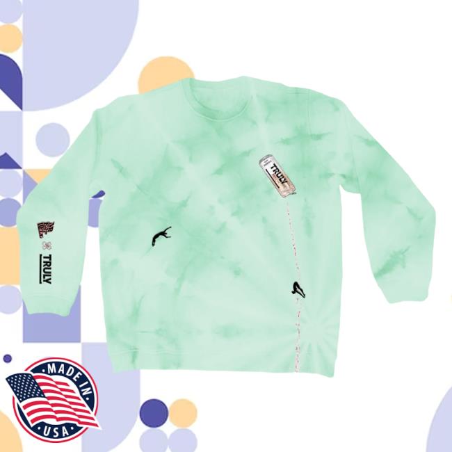 Official Mr Eatwell Clothing Mr E X Truly Rosé Seltzersuit Pull Over Hoodie In Tie Dye Seafoam Mreatwell
