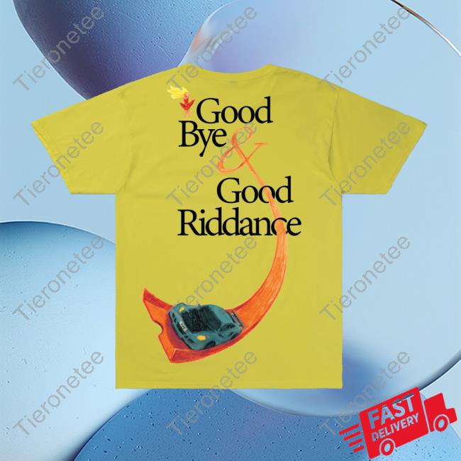 Official Juice Wrld 999Club Clothing Merch Store Shop Rear View Mirror Good Bye & Good Riddance T Shirt Yellow
