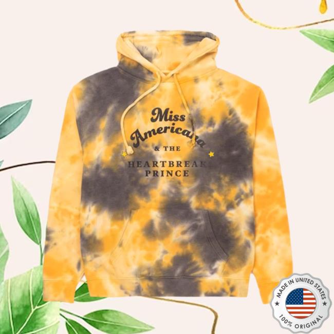 Official Taylor Swift Miss Americana & The Heartbreak Prince Yellow And Gray Tie-Dye Shirt
