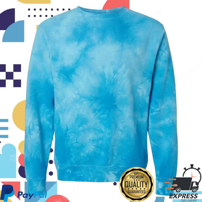 Official Kohls Apparel Clothing Store Shop Merch Independent Trading Co Midweight Tie-Dye Hood Aqua Blue Tie Dye