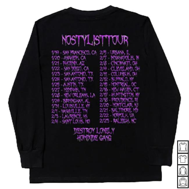 Official Destroy Lonely Merch Store Destroy Lonely NS Crown Long Sleeve Tee Destroy Lonely Clothing Shop DestroyLonely