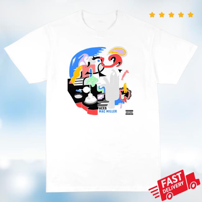 Official Mac Miller Merch Store Faces 10 Year Cover Short Sleeve Tee Macmillerswebsite Clothing Shop