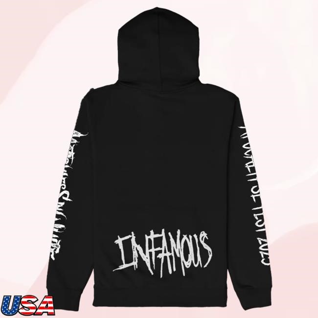 Official Motionless In White Merch Store Infamous Zip Up Attractive Hoodie (Black)
