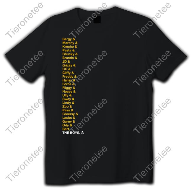 Boston Proshop Merch Bruins 2023 The Boys Roster T Shirt Boston Bruins