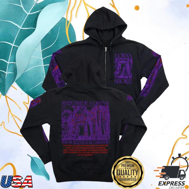 Official Lorna Shore Merch Store Lorna Shore Even Inside A Dream Zip Up Hoody Black LornaShore