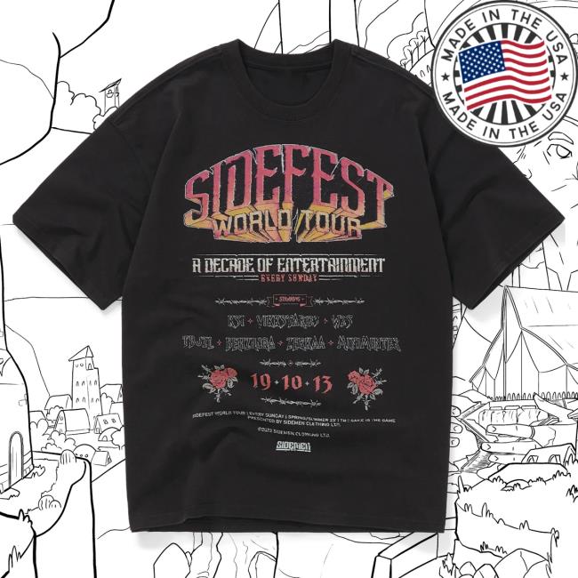 Sidemen Clothing SDMN Sidefest World Tour T-Shirt