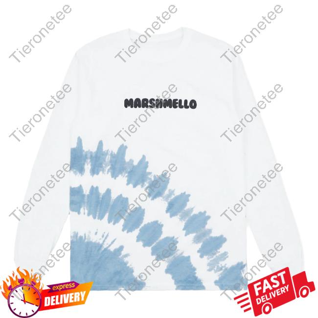 Official Marshmello Music Clothing Store Shop Mello Spot Tie Dye L/S Hoody White Marshmellomusic Merch