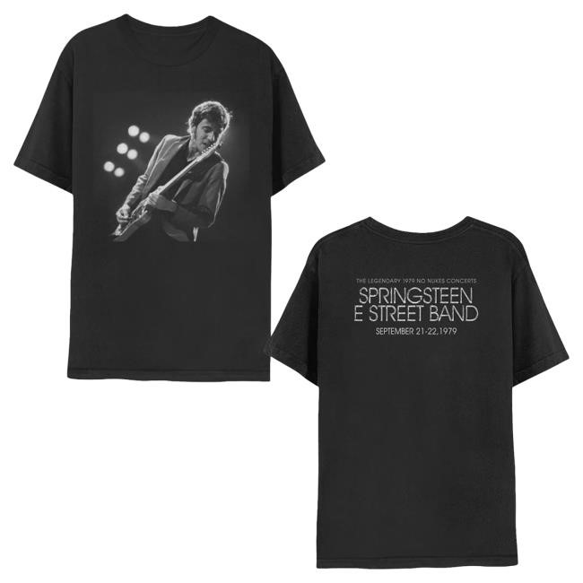 Officia Bruce Springsteen Merch Store Jammin No Nukes Black Popover Shirt