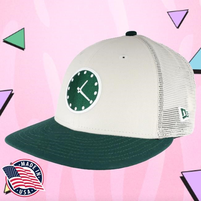 Chicago Cubs Stone/Green Scoreboard Clock New Era 9FIFTY Snapback Cap | Buy Official Clark Street Sports