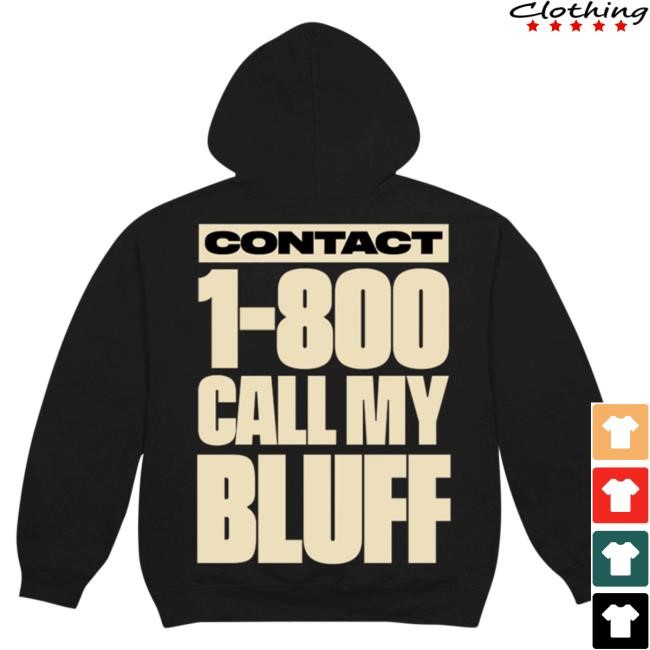 Official Complex Merch Store Shop Pusha-T: 1-800 Call My Bluff Crewneck
