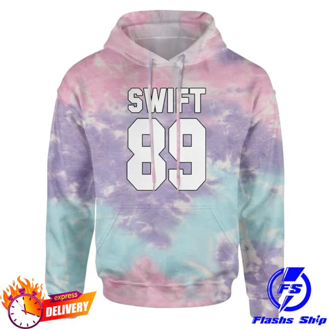 Expression Tees Taylor Swift 89 Birth Year Music Fan Era Midnight Lover Unisex Hooded Sweatshirt Tie Dye Cotton Candy