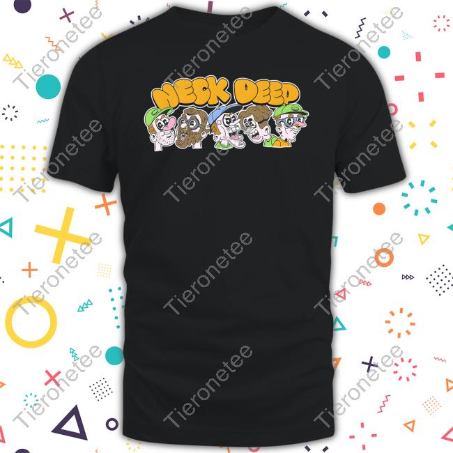 Neck Deep Cartoon Band Black Tee Shirt
