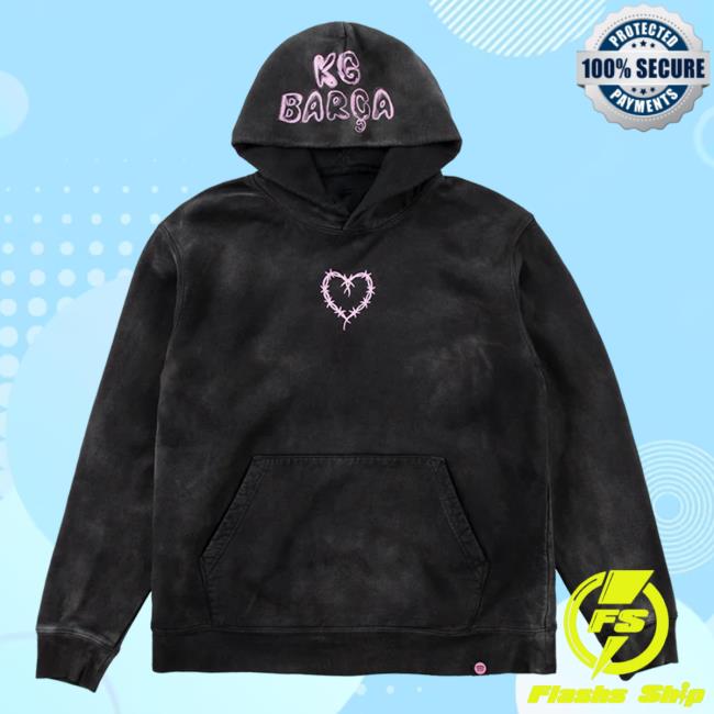Official Karol G Merch Store Karol G X Fc Barcelona Popover Sweatshirt (Black) Karol G Apparel Shop KarolG