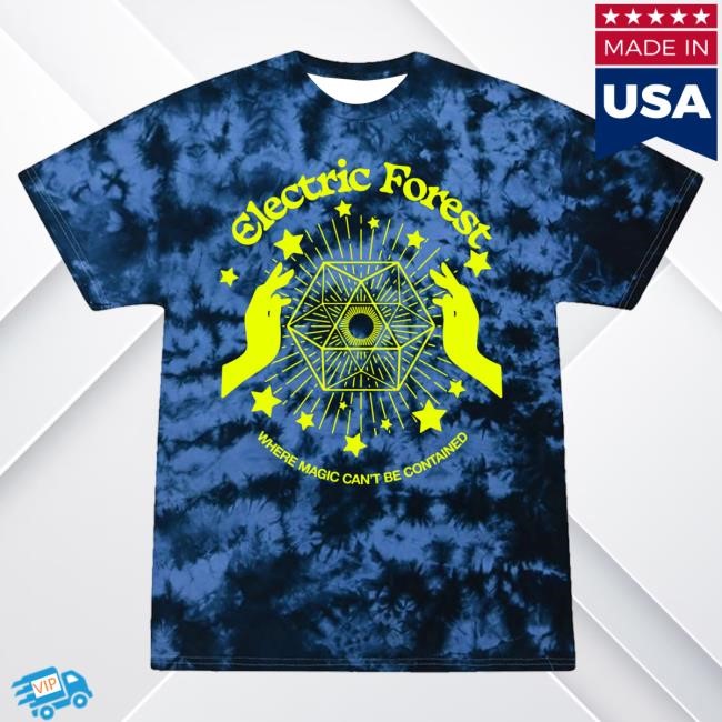 Official Electric Forest Merch Magic Can't Be Contained Shirts Navy