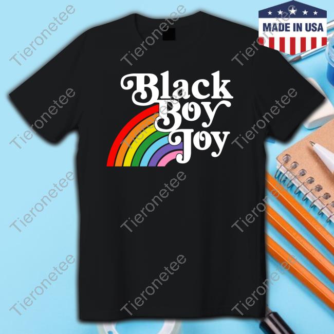 Black Boy Joy Rainbow Tee Shirt