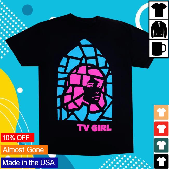 Official Hello Merch Tv Girl Stained Glass Shirt New TvGirl Hellomerch