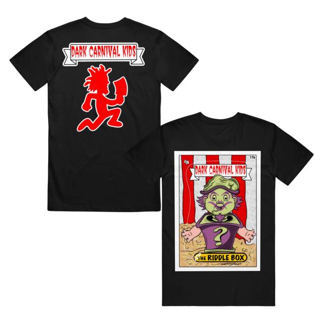 Official Psychopathic Merch Insane Clown Posse Dark Carnival Kids The Riddlebox Black T Shirt Psychopathicmerch