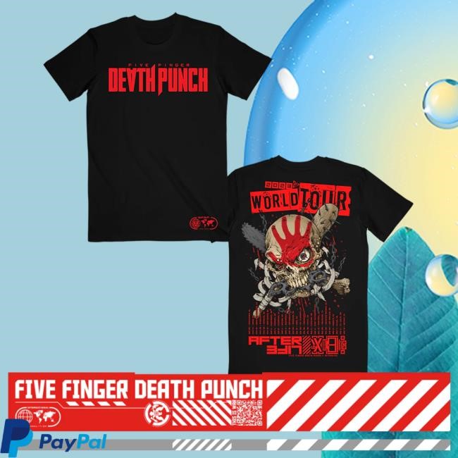 Official Five Finger Death Punch Merch Store Aft3rlife ITIN Black T-Shirts Five Finger Death Punch Clothing Shop