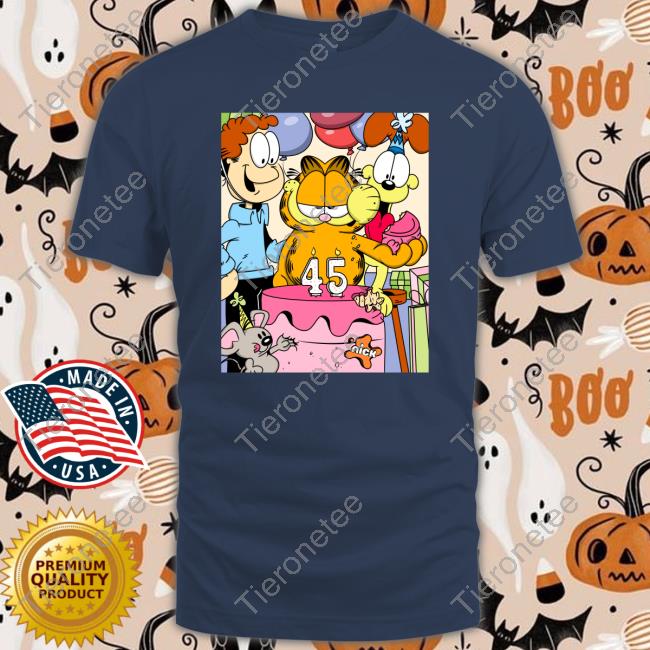 Official Garfield Happy Birthday 45 Old T-Shirt