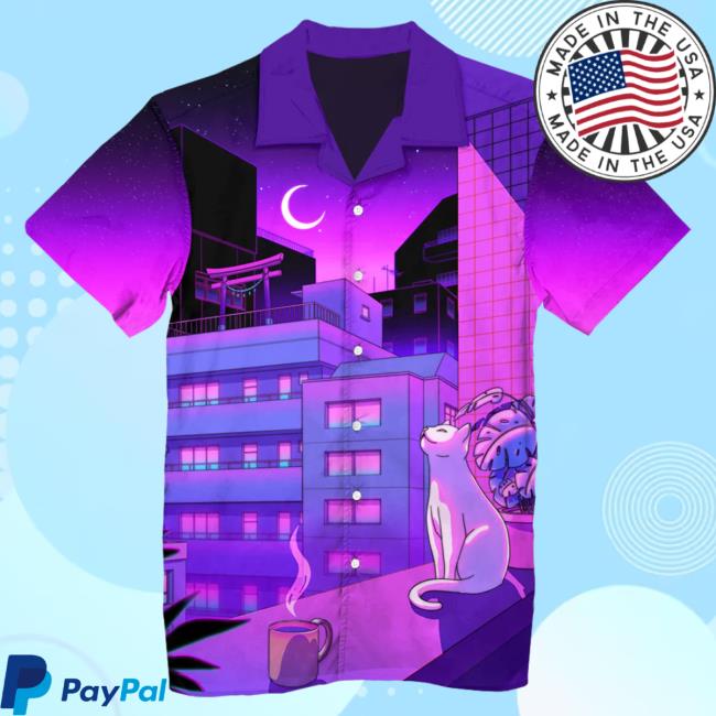 Official Vapor95 Clothing Store Vapor 95 City Nights Hawaiian Tee