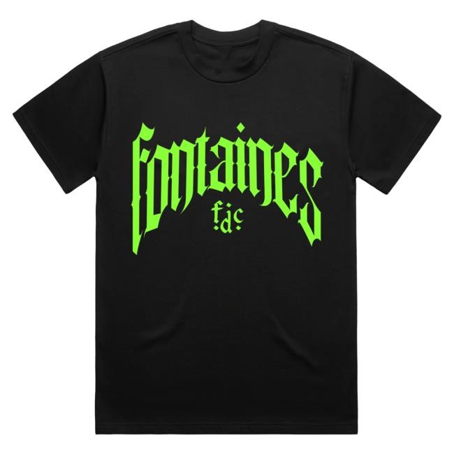 Fontaines D.C. USA & Canada Tour Black Tee Fontaines Band Apparel Merch
