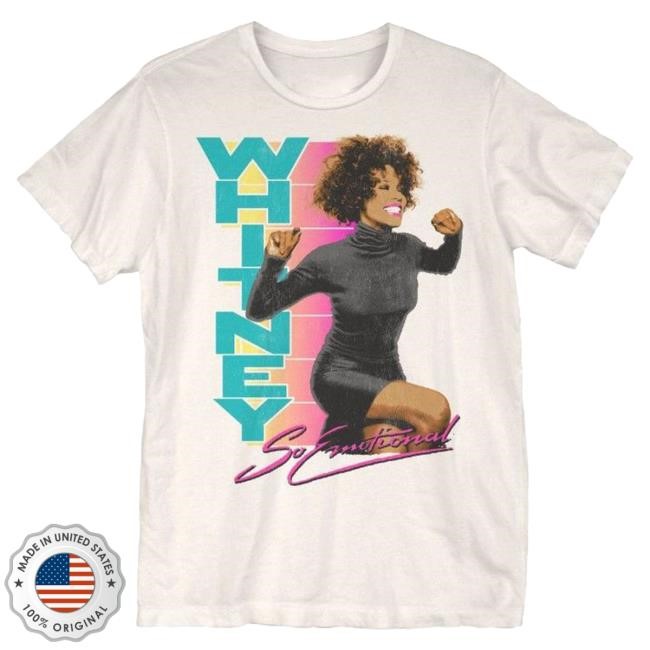 Official Whitney Houston Clothing Whitney Houston So Emotional Vintage Print Shirt New