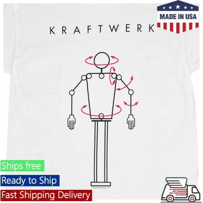 Official Hellomerch Kraftwerk Robot White Shirt (Front Print Only) Hello Merch