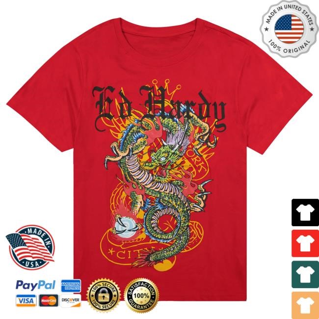 Official Ed Hardy Merch Store Dragon Mens SS Hot Shirt