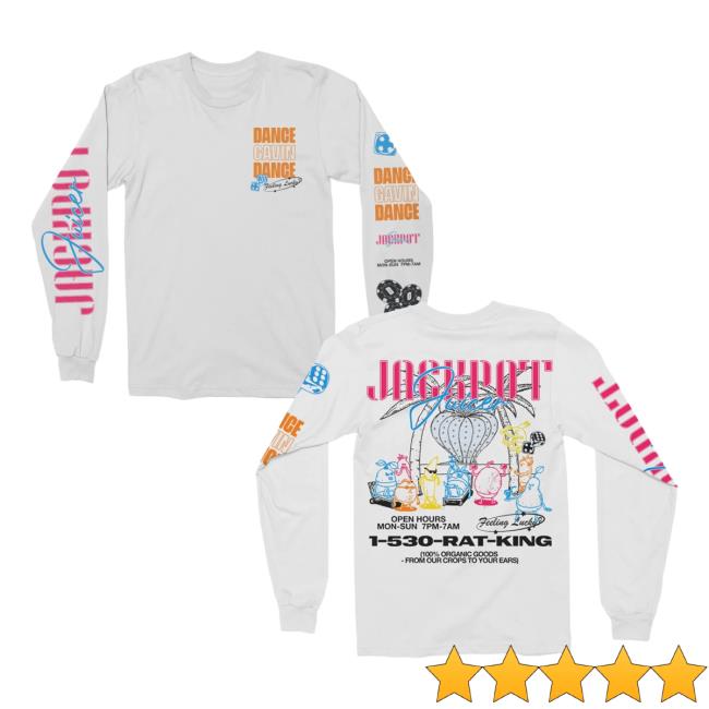 Official Dance Gavin Dance Band Merch Jackpot Juicer White Long Sleeve Tees DanceGavinDance