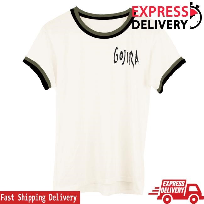 Gojira Official Merch Store Double Trouble Logo Ringer Shirt New Gojira Clothing Shop Gojira Band